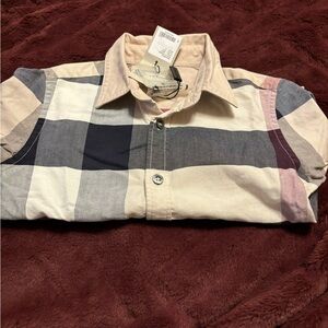 Burberry authentic vintage boys long sleeve checker shirt